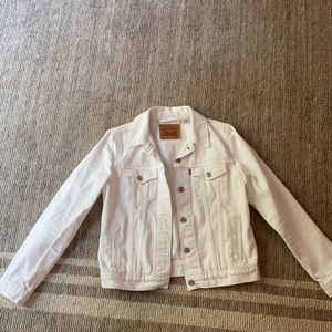Levi’s white denim jacket